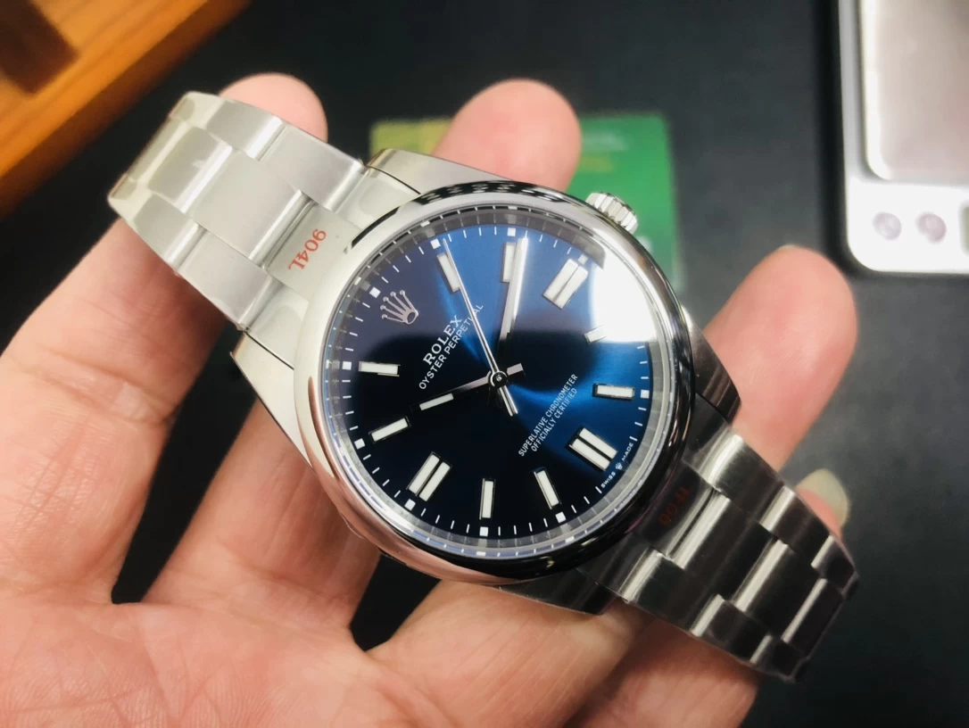 OYSTER PERPETUAL 124300 41MM 1:1 BEST EDITION BLUE DIAL