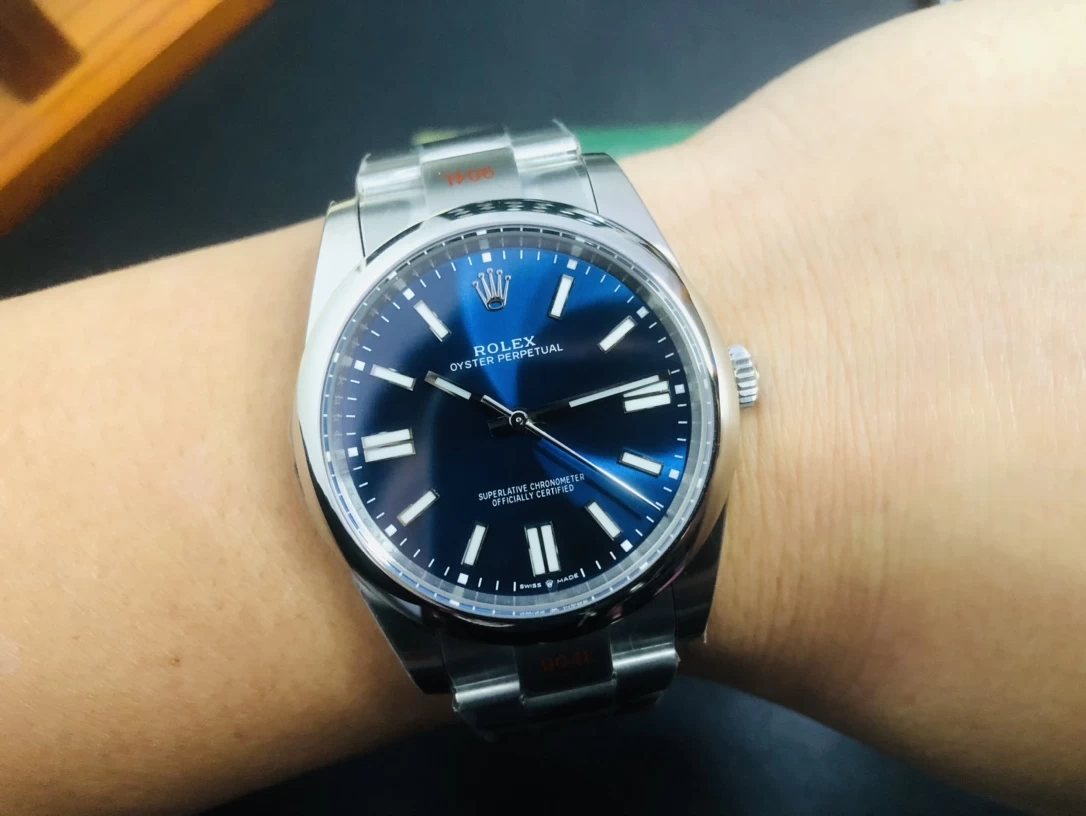 OYSTER PERPETUAL 124300 41MM 1:1 BEST EDITION BLUE DIAL