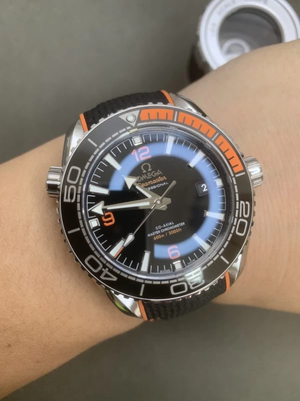 PLANET OCEAN 43.5MM 1:1 BEST EDITION BLACK/ORANGE BEZEL BLACK DIAL