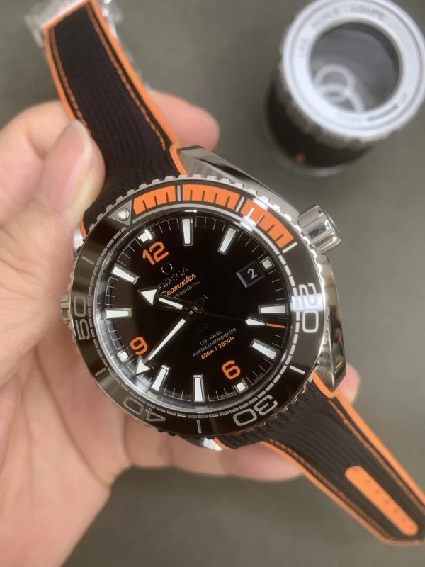 PLANET OCEAN 43.5MM 1:1 BEST EDITION BLACK/ORANGE BEZEL BLACK DIAL