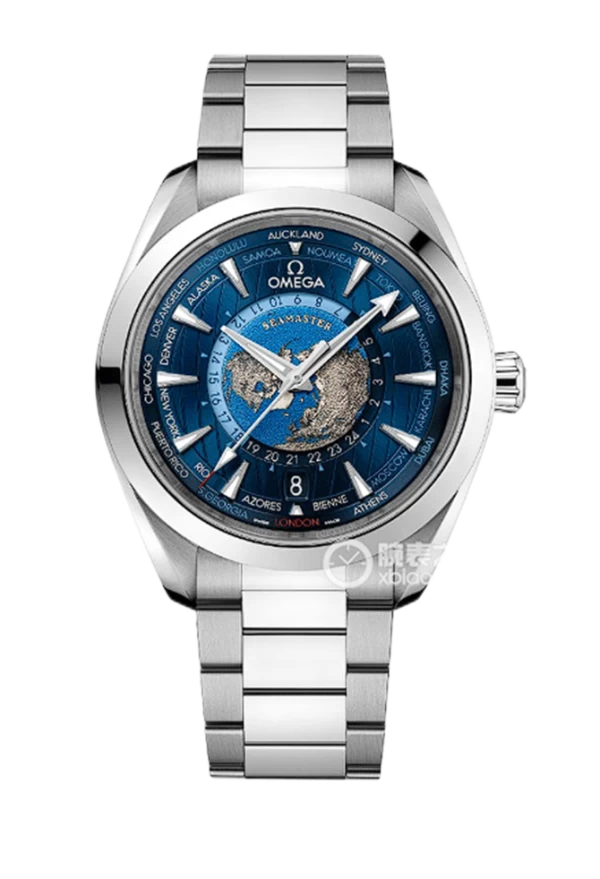 AQUA TERRA 150M GMT WORLDTIMER 43MM 1:1 BEST EDITION BLUE DIAL