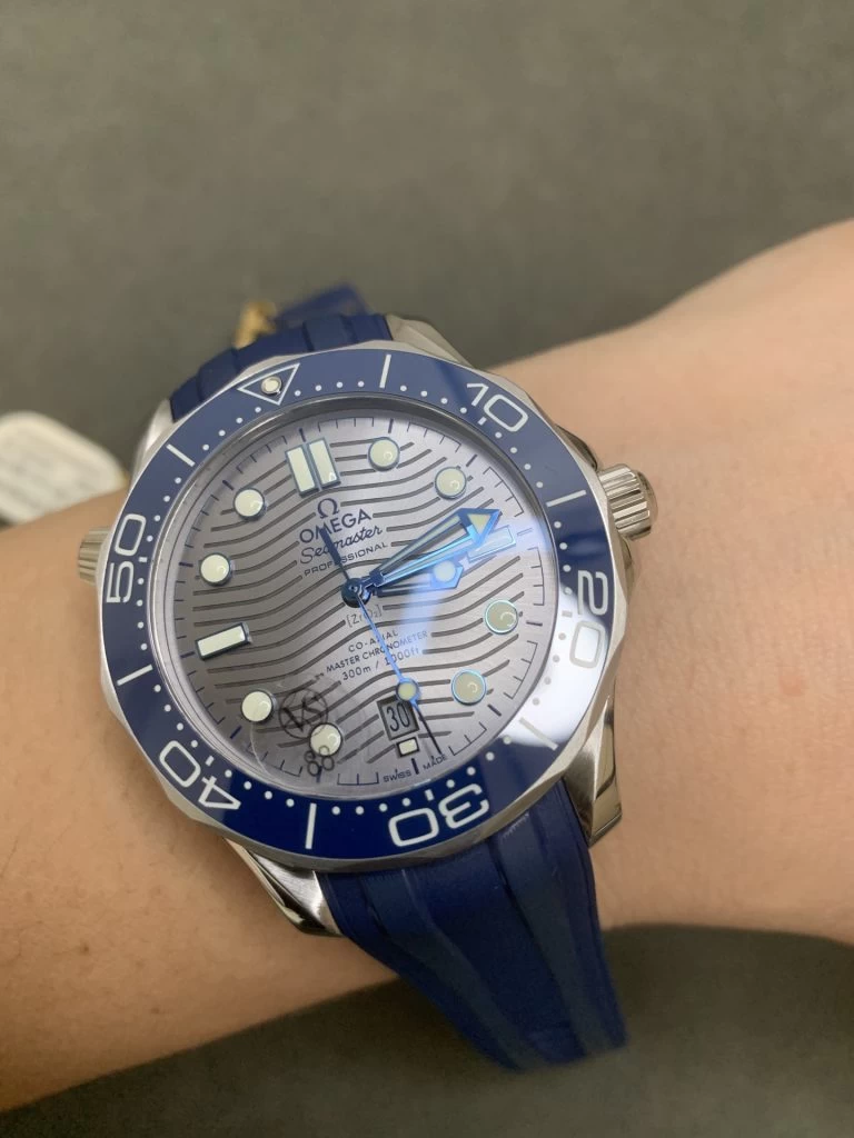 SEAMASTER DIVER 300M 1:1 BEST EDITION BLUE CERAMIC GRAY DIAL