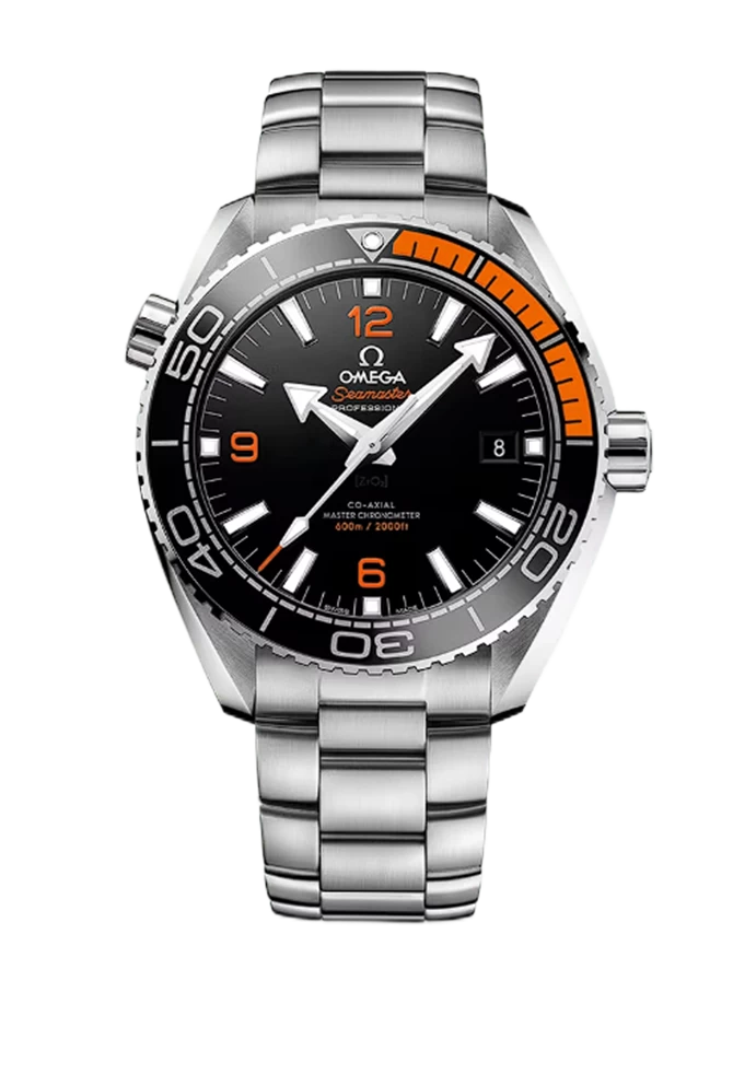 Planet Ocean 43.5mm 1:1 Best Edition Black/Orange Bezel Black Dial