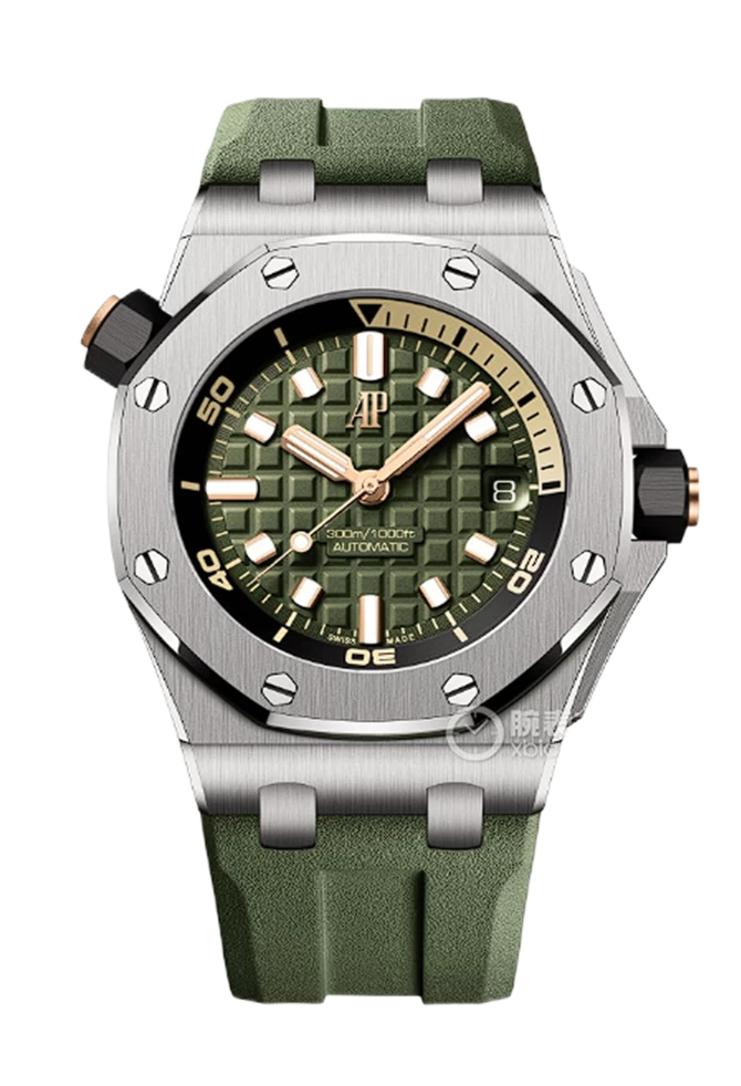 ROYAL OAK OFFSHORE DIVER 15720 1:1 BEST EDITION GREEN DIAL