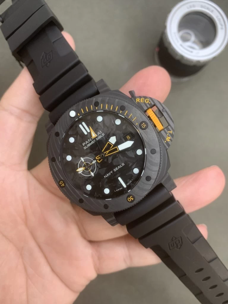 PAM1324  Submersible 44mm Carbon/RU Black 1:1 Best Edition