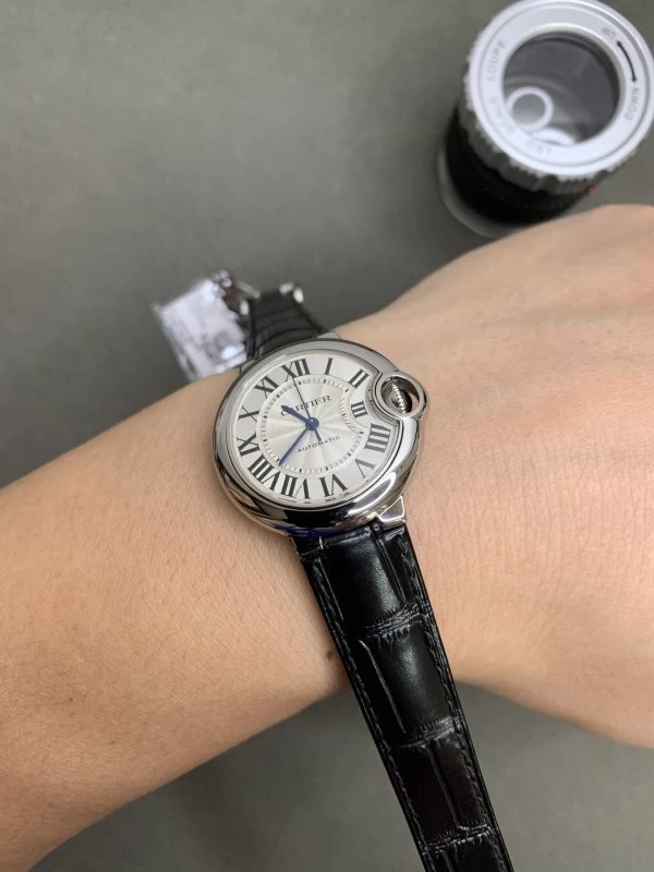 Ballon Bleu 33mm  1:1 Best Edition White Textured Dial